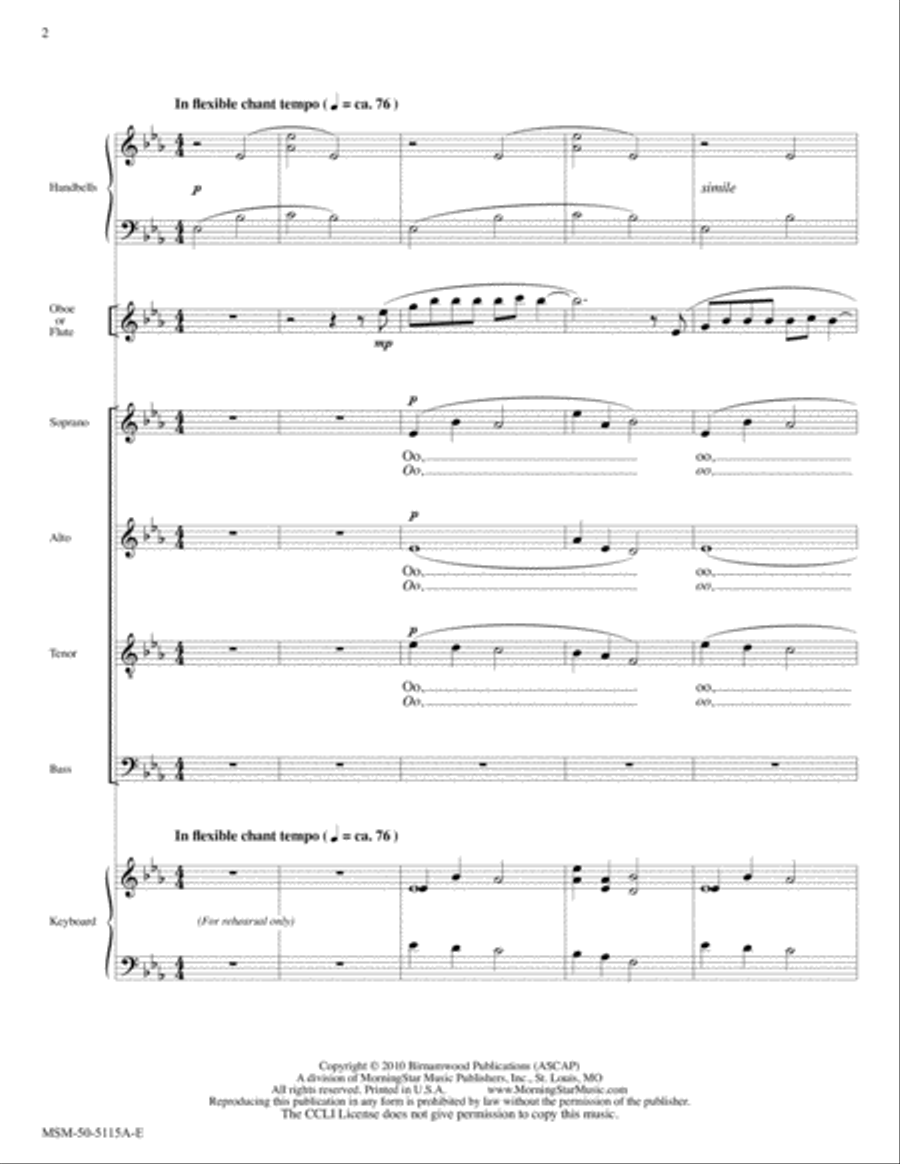 O Savior, Blessed Savior (Adoro te devote) Choir scores gallery preview page 2
