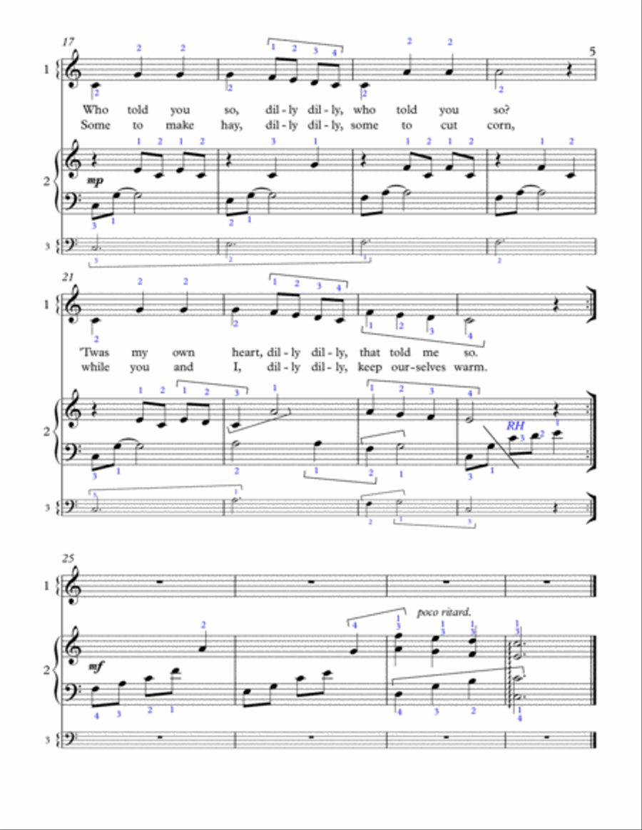 Lavender's Blue Harp Solo, Duet or Trio Small Ensemble scores gallery preview page 5