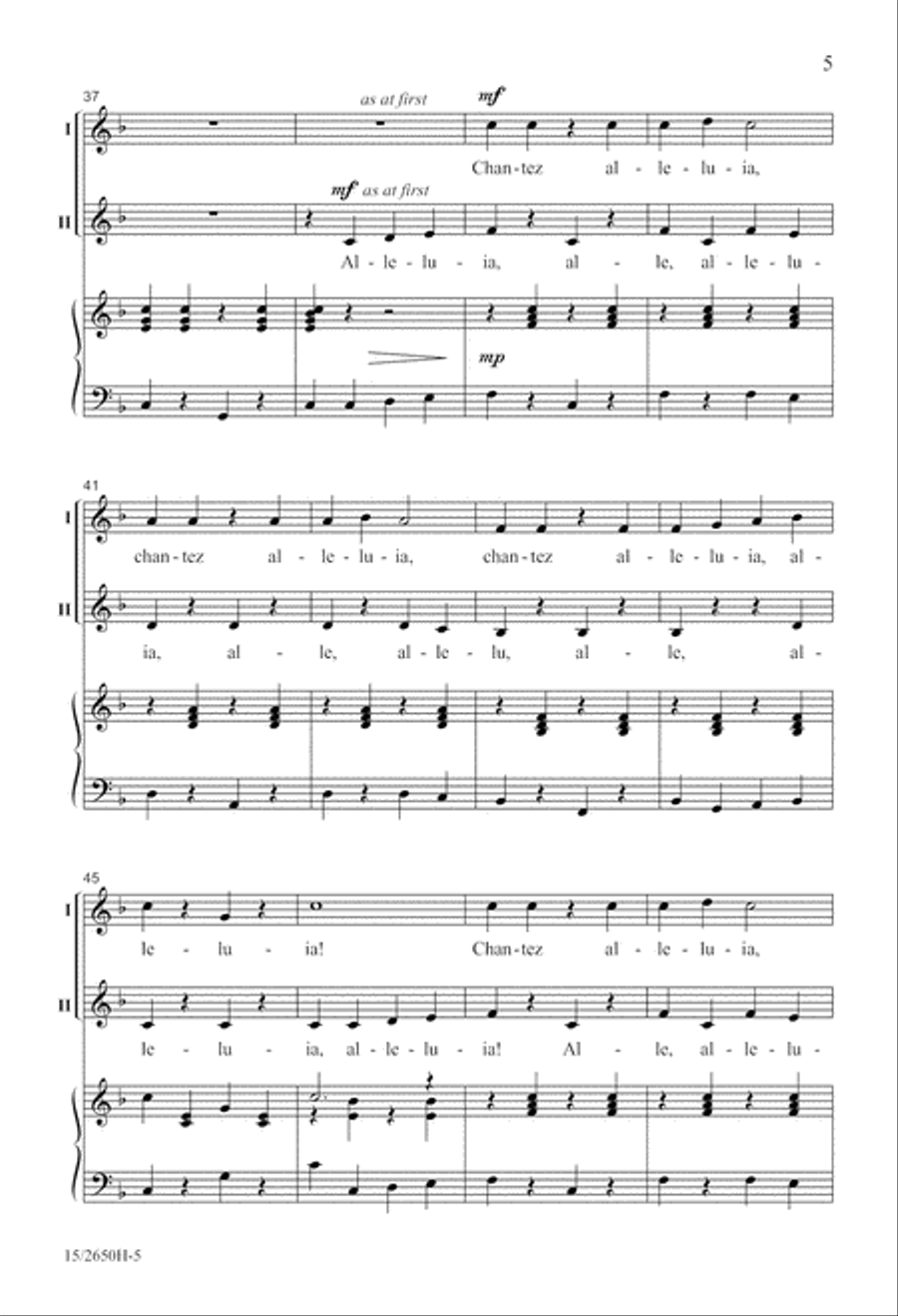 Chantez Alleluia! 2-Part scores gallery preview page 5
