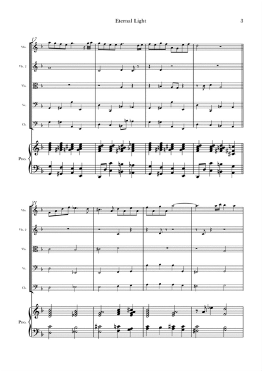 Eternal Light Eternal Light String Quintet scores gallery preview page 3