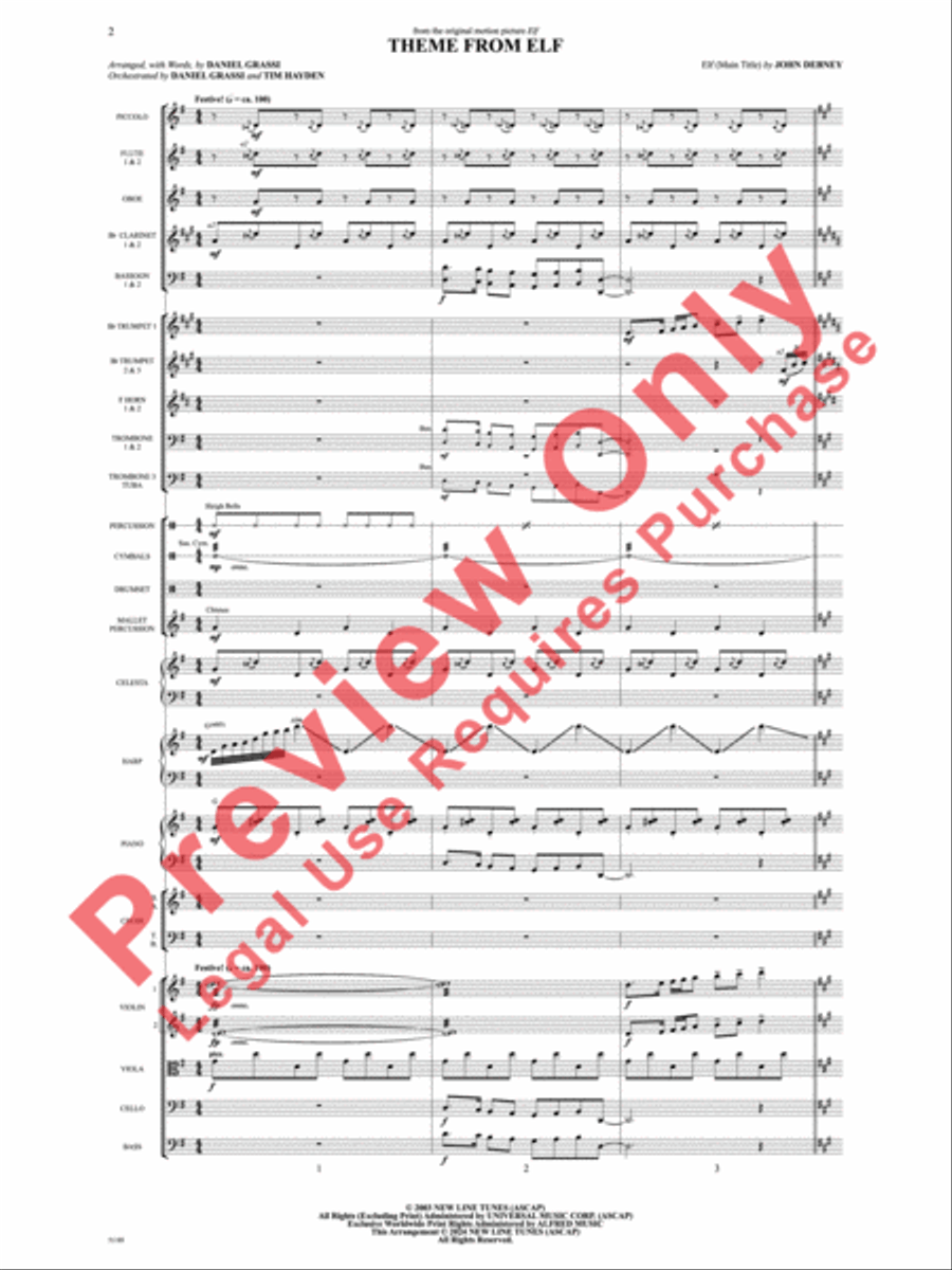 Theme from Elf Choir scores gallery preview page 3