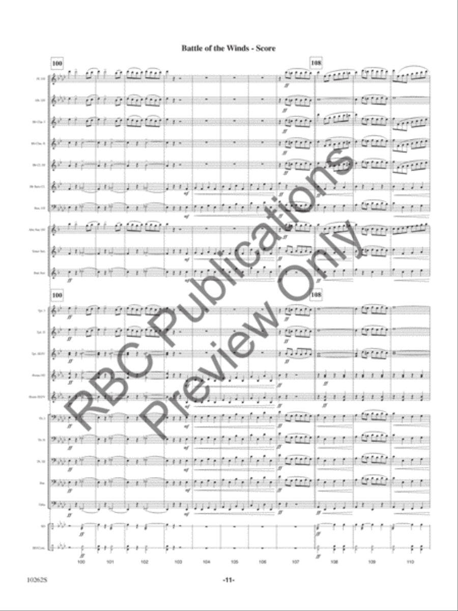 Battle Of The Winds Concert Band scores gallery preview page 14
