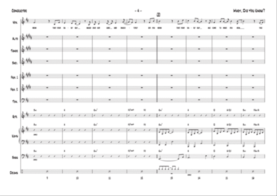 Mary, Did You Know? Tenor Saxophone scores gallery preview page 4