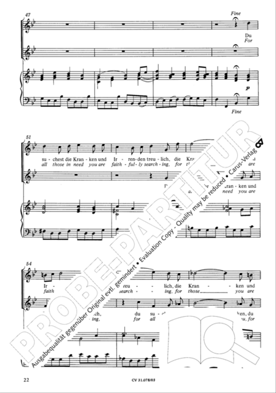Jesus, you have freed my spirit (Jesu, der du meine Seele) 4-Part scores gallery preview page 23