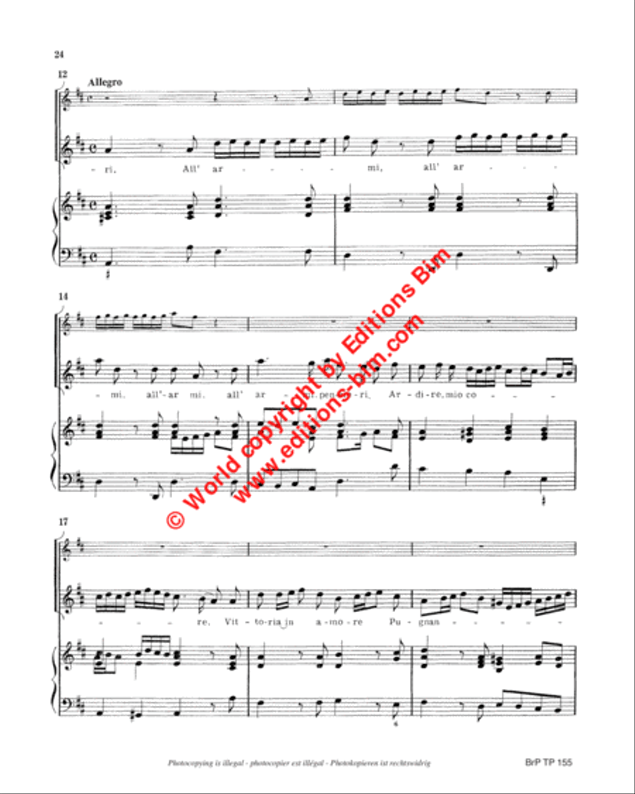 All'armi, pensieri Soprano Voice scores gallery preview page 13