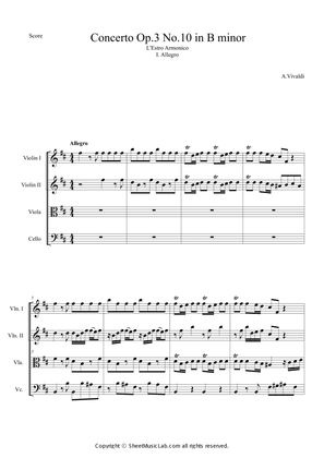 Concerto Op.3 No.10 in B minor I. Allegro
