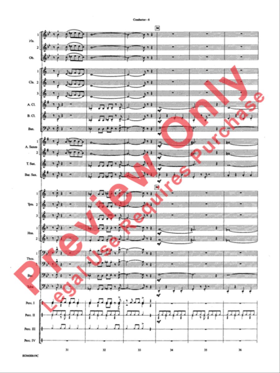 Carnaval de Brasil Concert Band scores gallery preview page 8