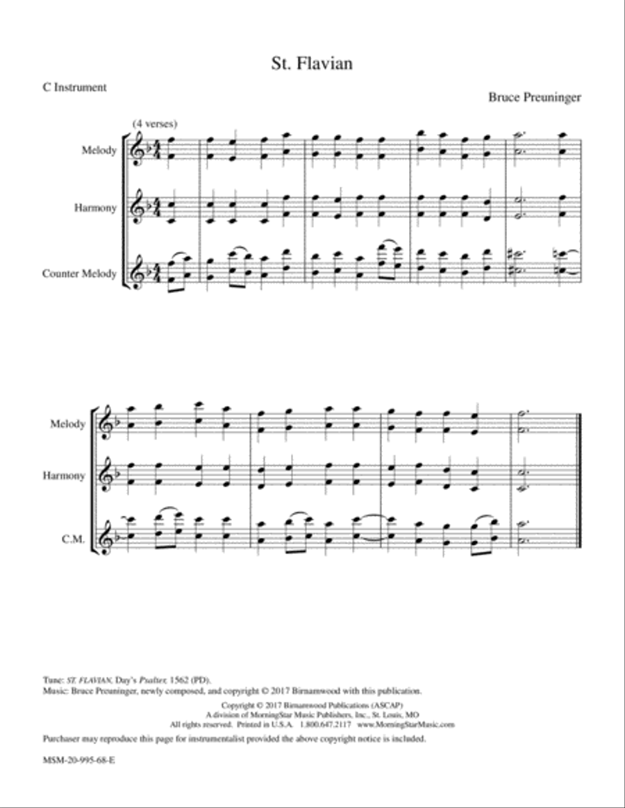 St. Flavian Piano and Keyboard scores gallery preview page 1