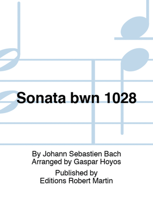 Book cover for Sonata bwn 1028