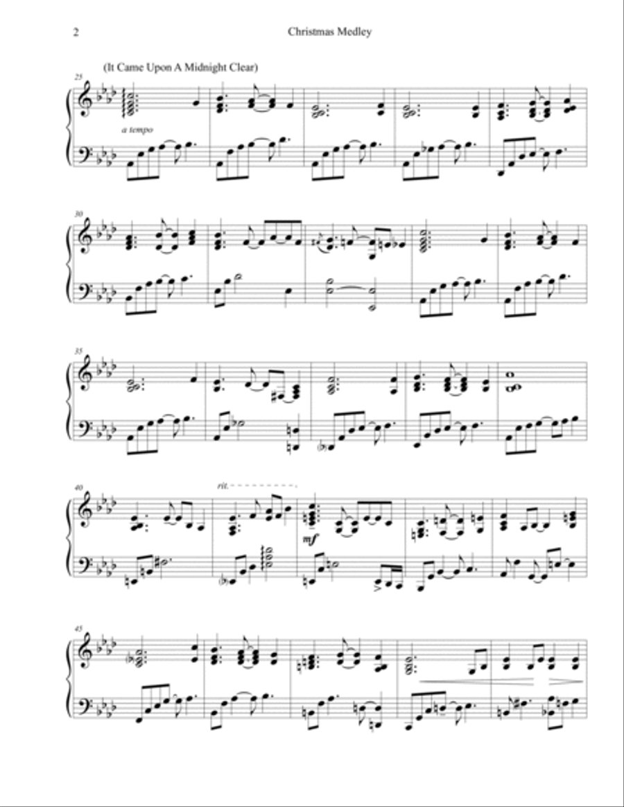 Christmas Medley (Hymn Arrangement for Advanced piano) Piano Solo scores gallery preview page 2