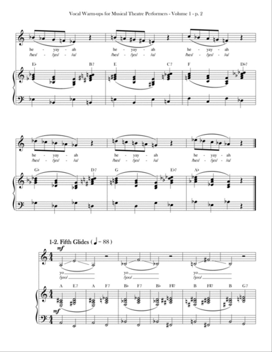 Vocal Warm-Ups for Musical Theatre Performers: Volume 1 Voice scores gallery preview page 2