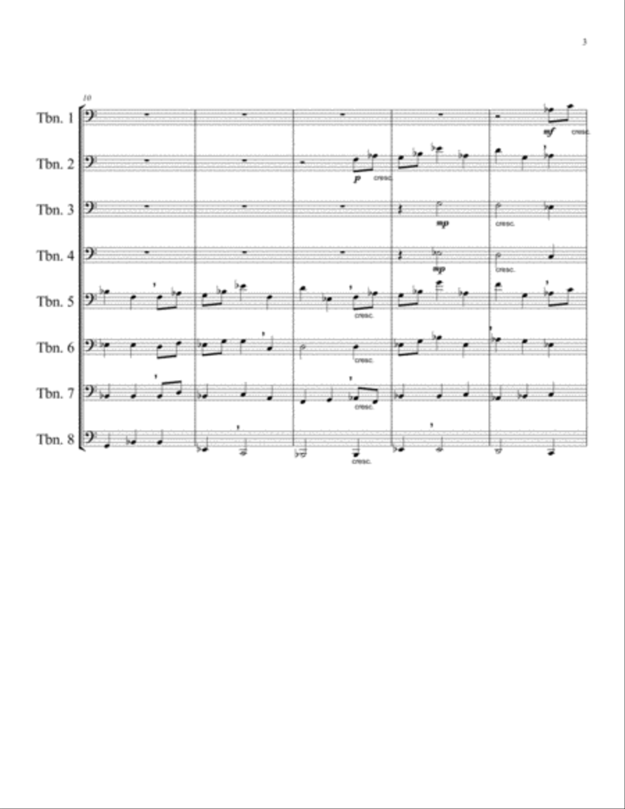 Nimrod from Enigma Variations for 8 Trombones Trombone Solo scores gallery preview page 3