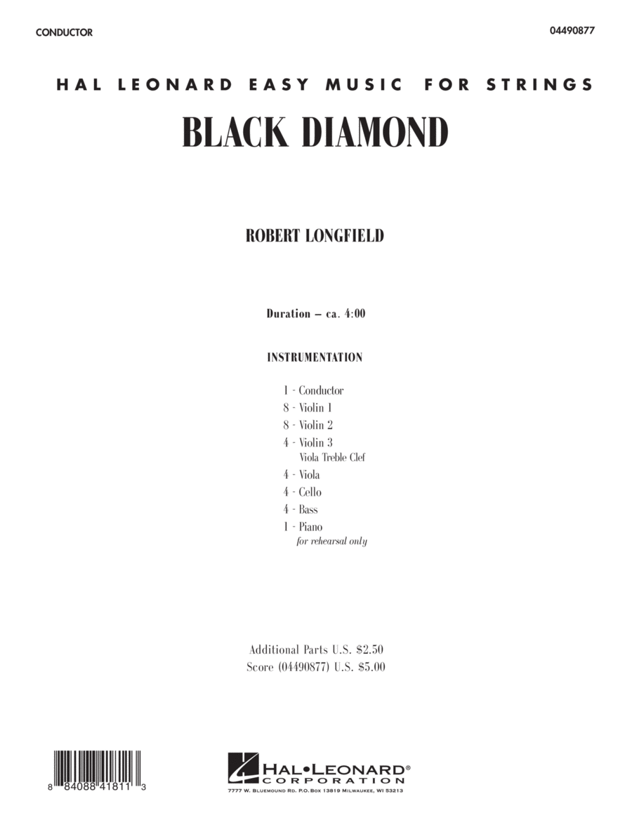 Black Diamond - Full Score