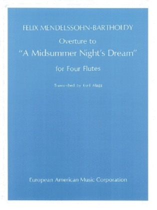 Book cover for Overture to A Midsummer Night's Dream for Flute Quartet