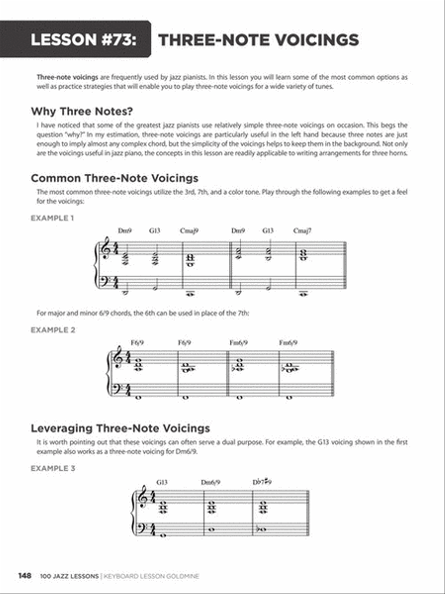 100 Jazz Lessons Piano Method scores gallery preview page 7