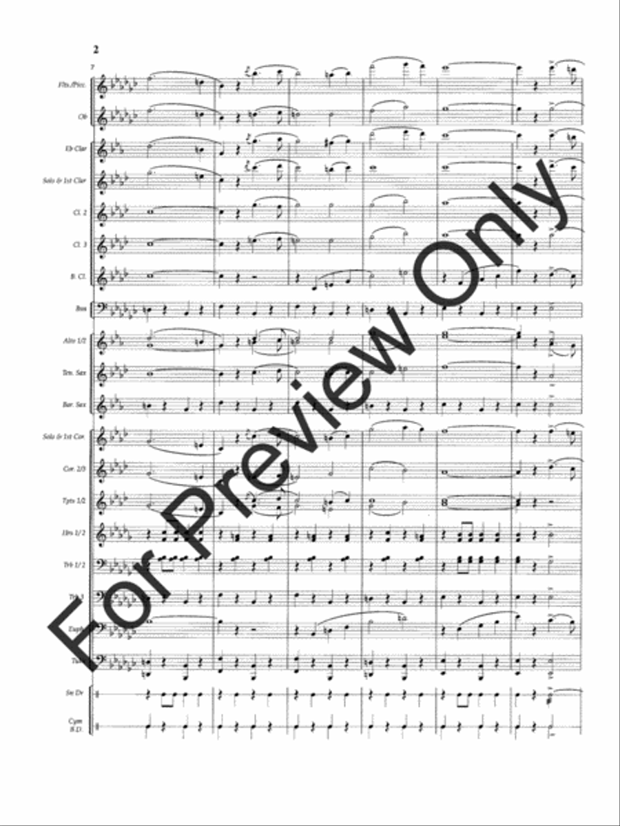 Slavic Farewell Concert Band scores gallery preview page 5