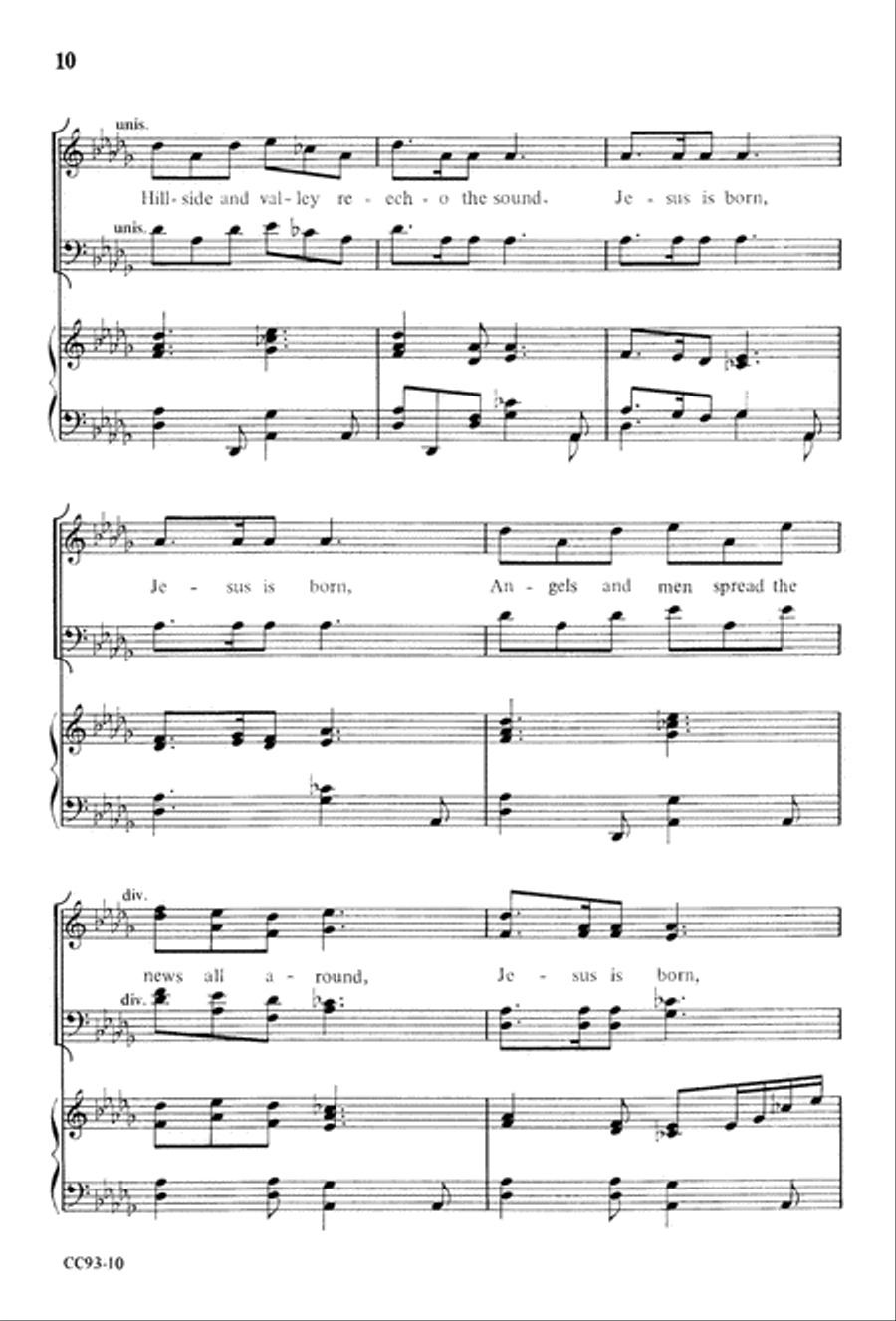 Jesus Is Born Jesus Is Born 4-Part scores gallery preview page 12