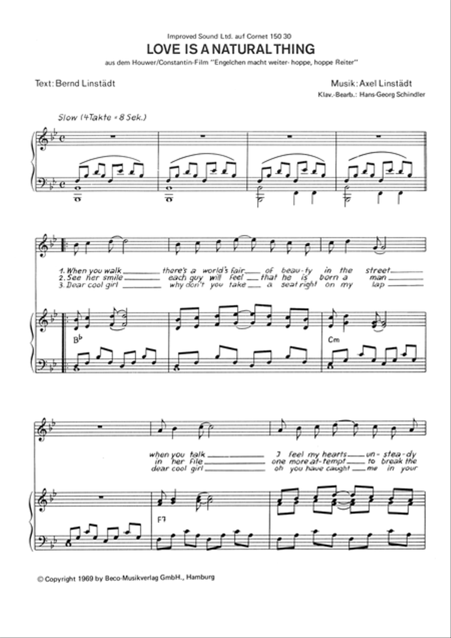 Love Is A Natural Thing Piano, Vocal scores gallery preview page 3