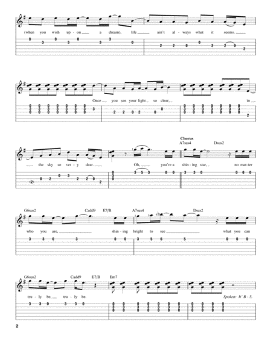Shining Star Acoustic Guitar scores gallery preview page 2