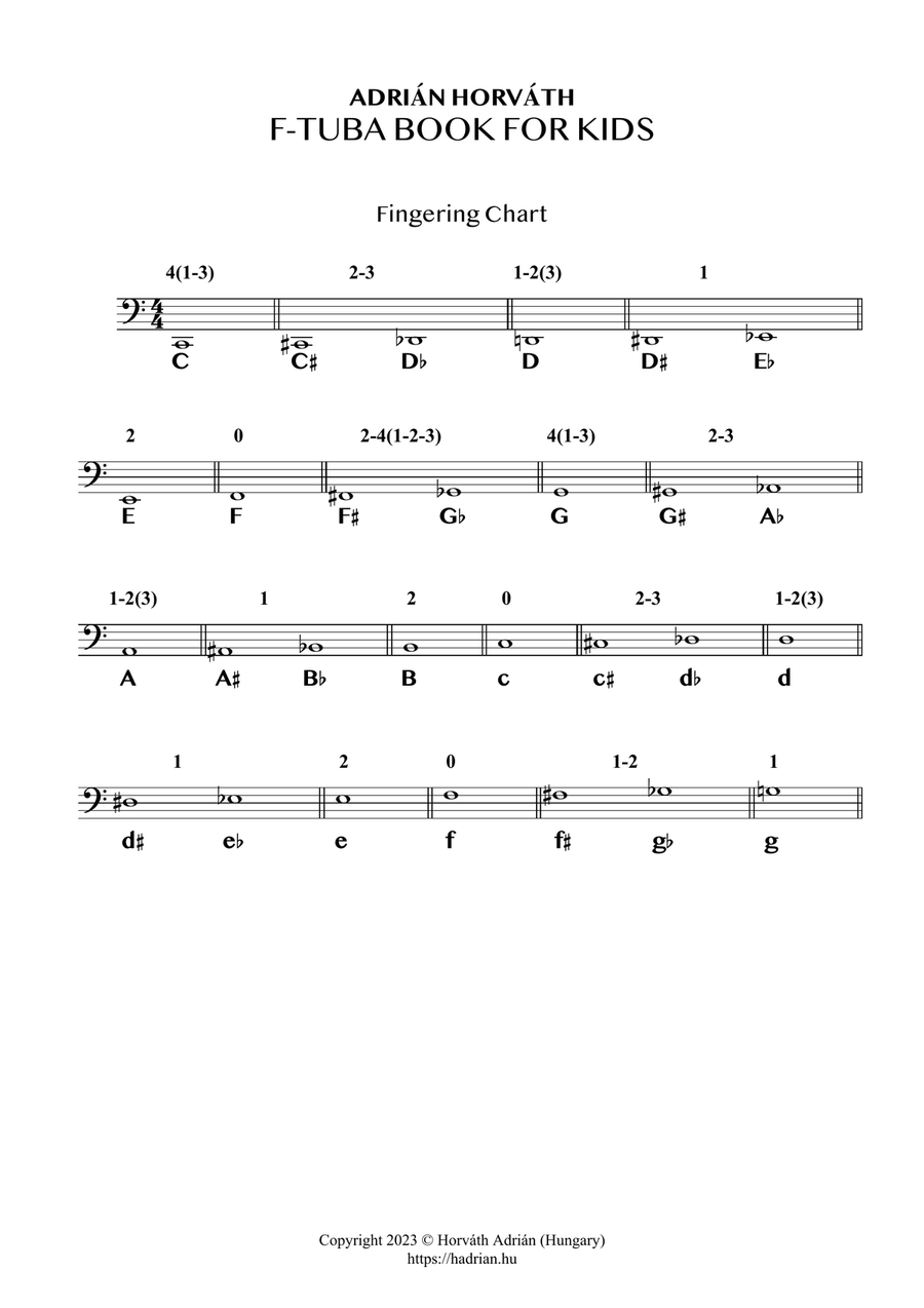 F-Tuba Book for Kids F-Tuba Book for Kids Tuba scores gallery preview page 2