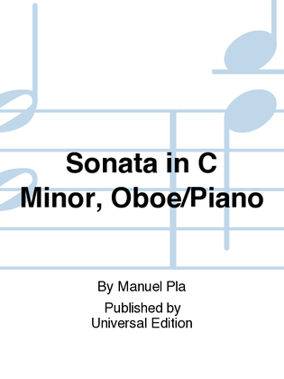 Book cover for Sonata In C Minor, Oboe/Piano