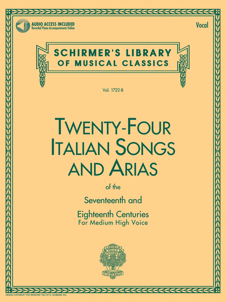 24 Italian Songs and Arias Of The 17th And 18th Centuries - Medium High Voice