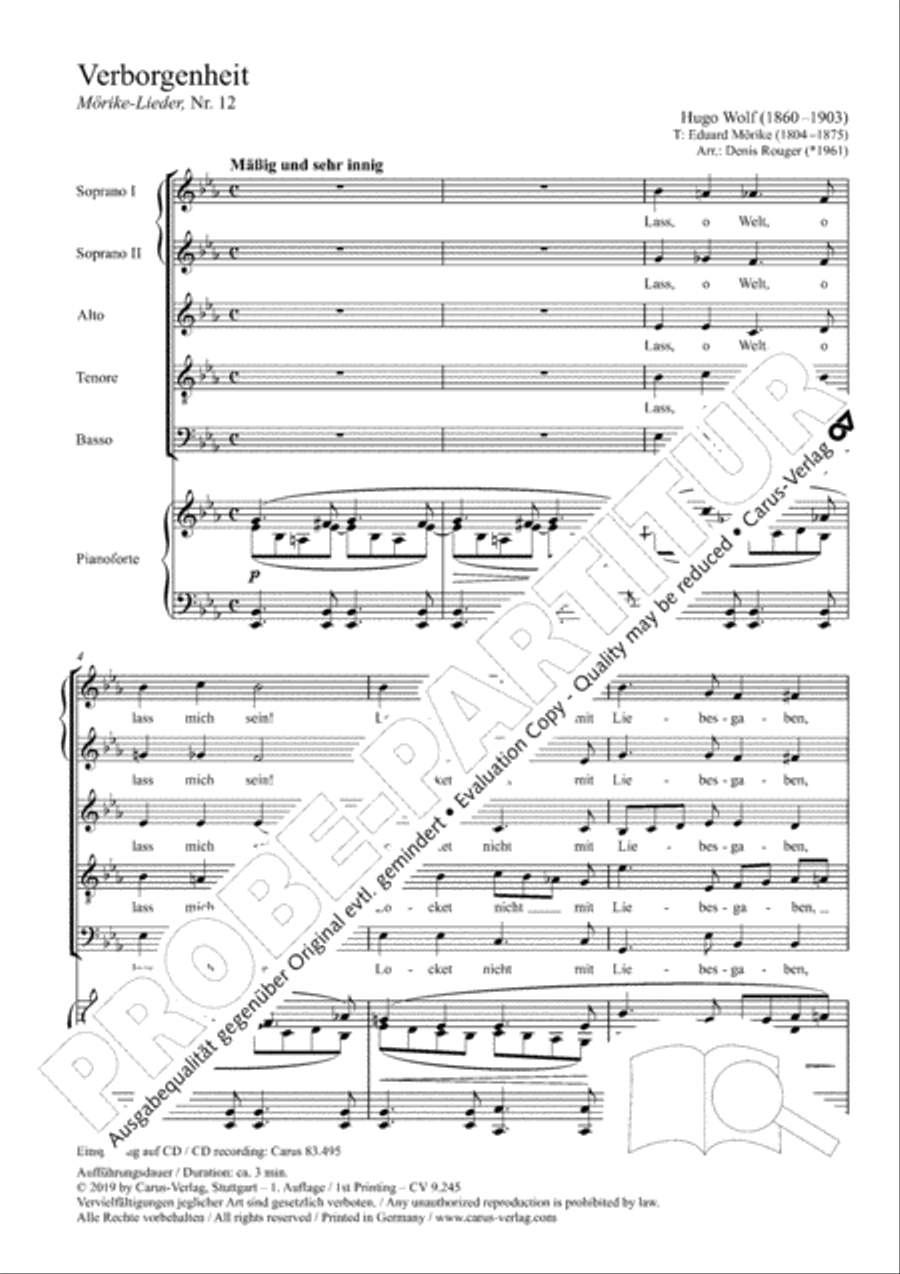 Verborgenheit SSATB scores gallery preview page 3