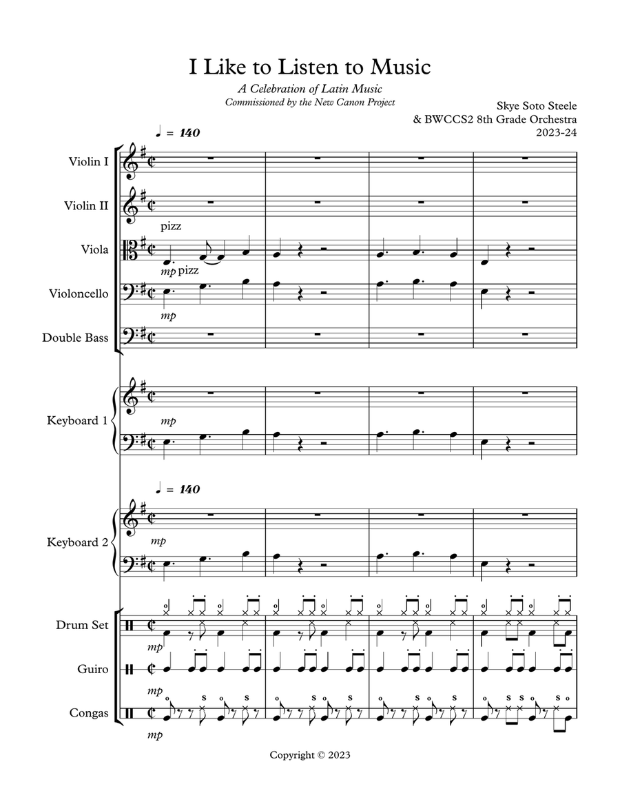 I Like to Listen to Music String Orchestra scores gallery preview page 2