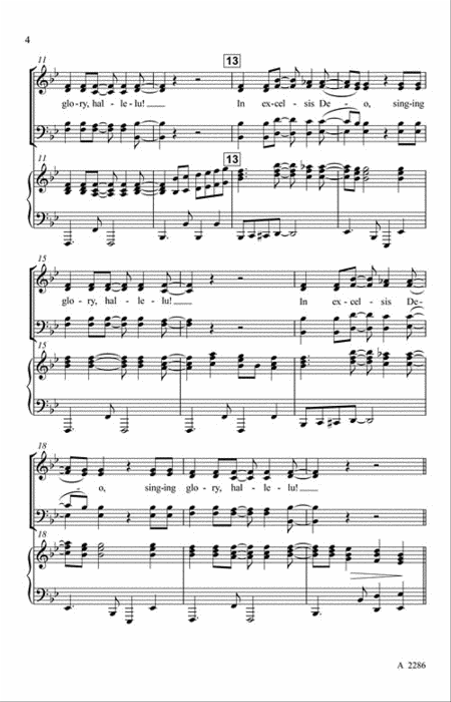 In Excelsis Deo! (A Gospel Christmas) 4-Part scores gallery preview page 3
