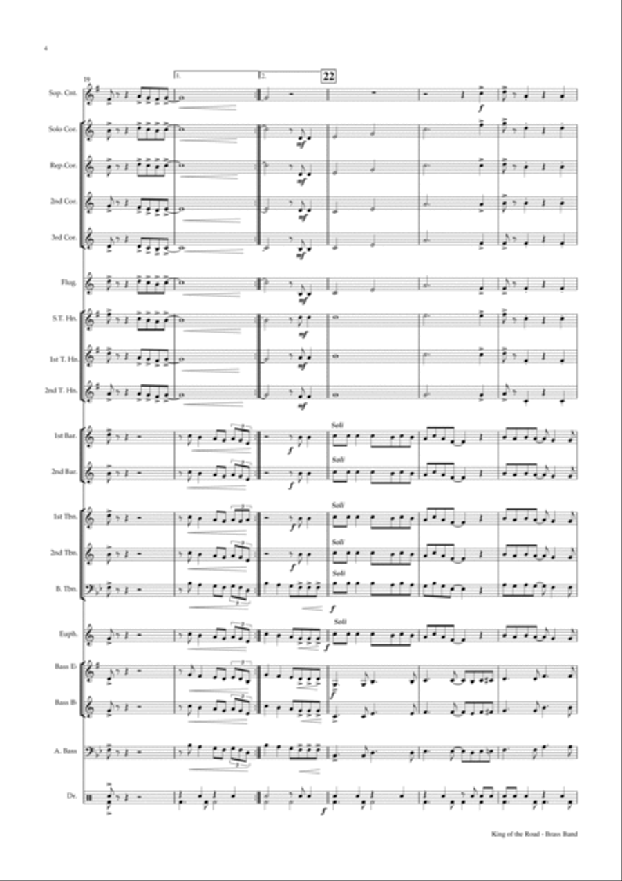 King Of The Road Brass Band scores gallery preview page 5