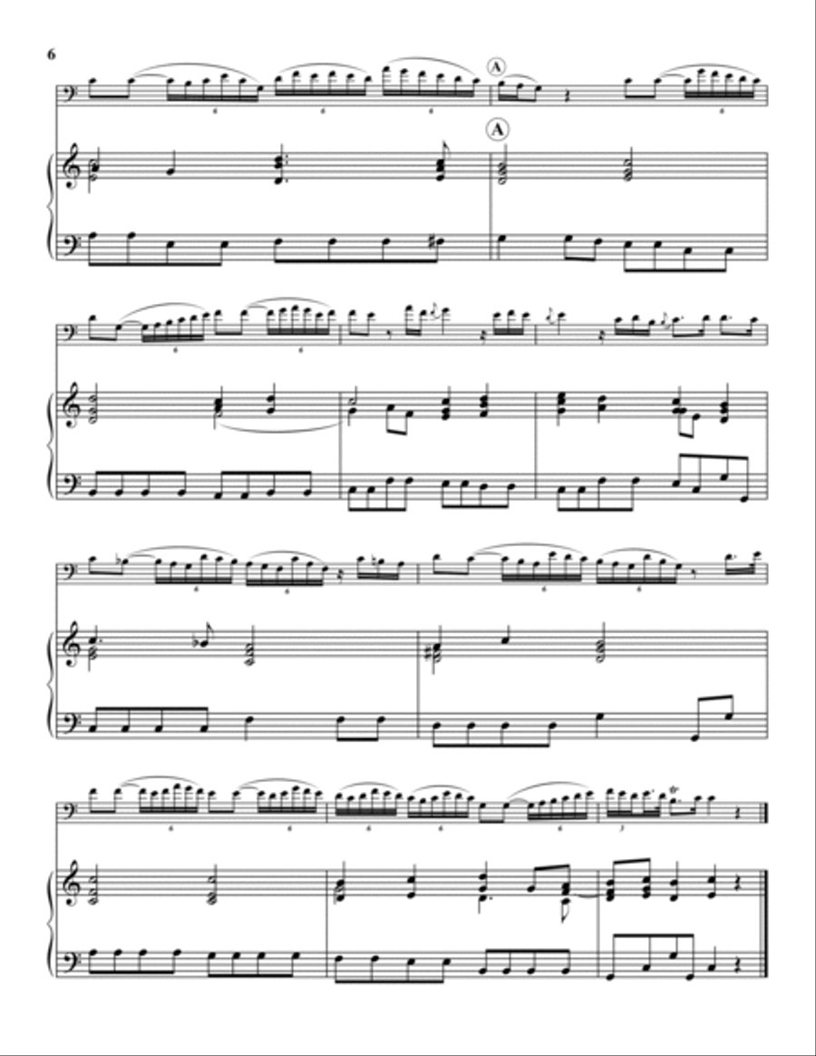 Sonata in a minor Euphonium scores gallery preview page 6