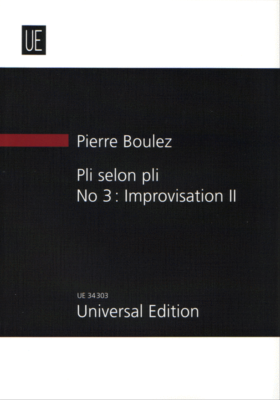 Pli selon Pli No 3 Improvisation II Harp scores gallery preview page 1