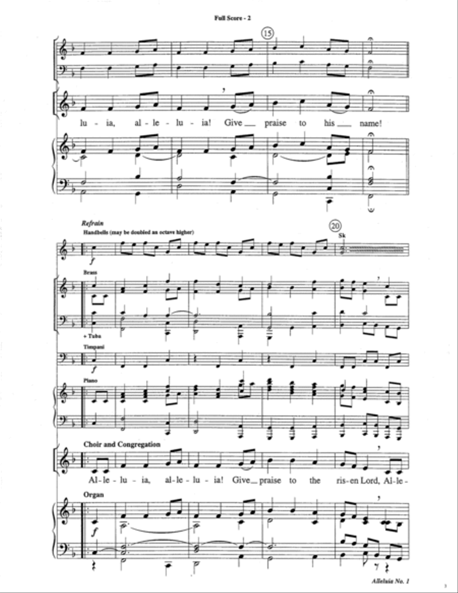 Alleluia No. 1 Choir scores gallery preview page 3
