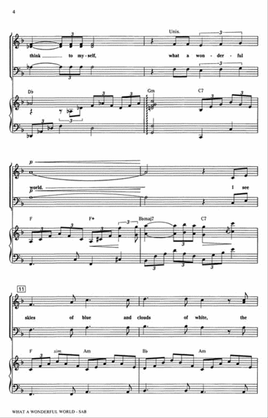 What a Wonderful World 3-Part scores gallery preview page 3