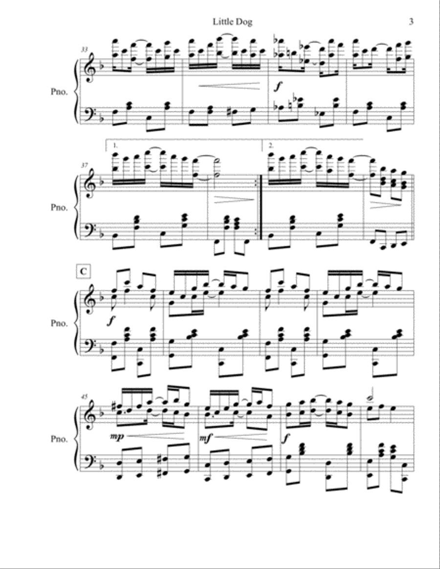 Little Dog: A Piano Rag Little Dog: A Piano Rag Piano Solo scores gallery preview page 4