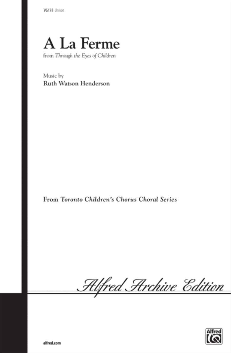 A La Ferme Unison Choir scores gallery preview page 1