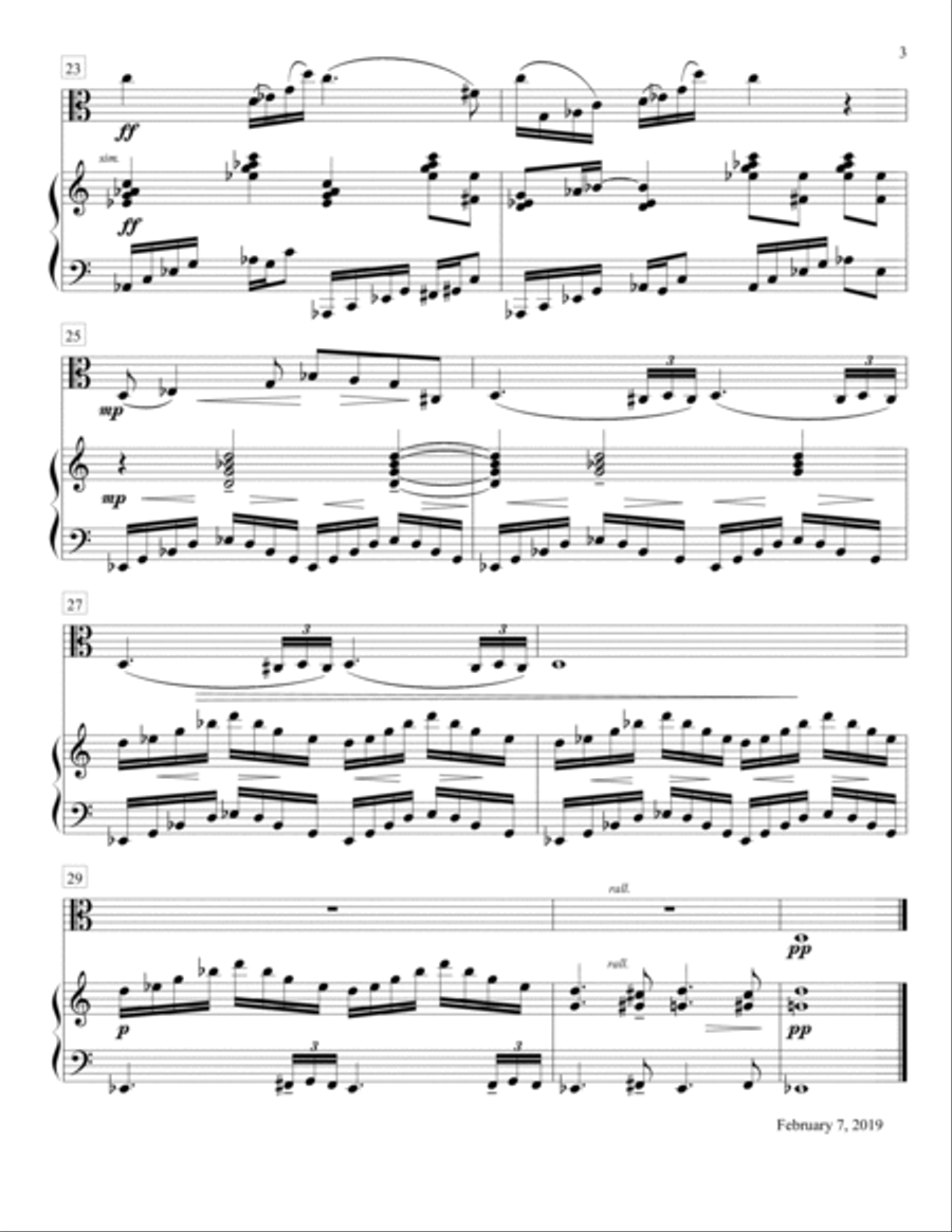 Sonata for Viola and Piano Piano Accompaniment scores gallery preview page 3