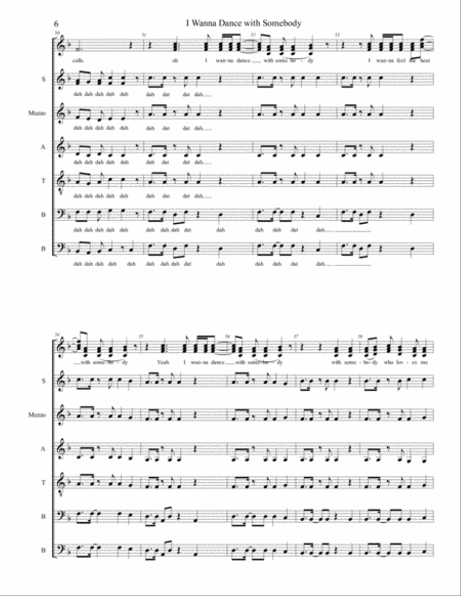 I Wanna Dance With Somebody Small Ensemble scores gallery preview page 6