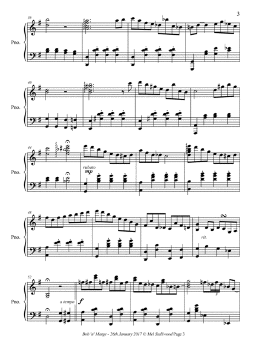 Bob 'n' Marge Piano Solo scores gallery preview page 4