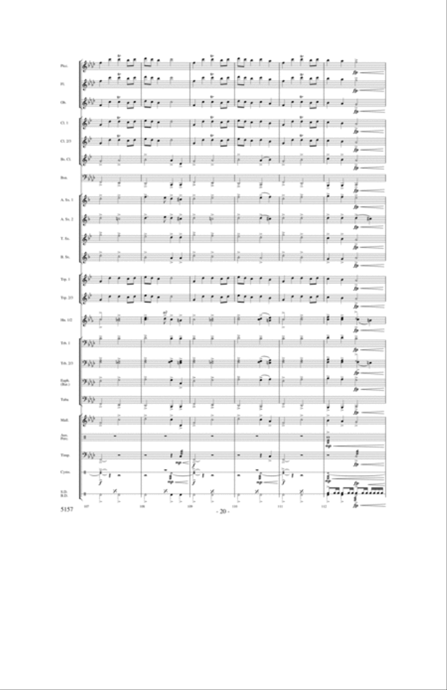 Fate of the Gods Concert Band scores gallery preview page 19