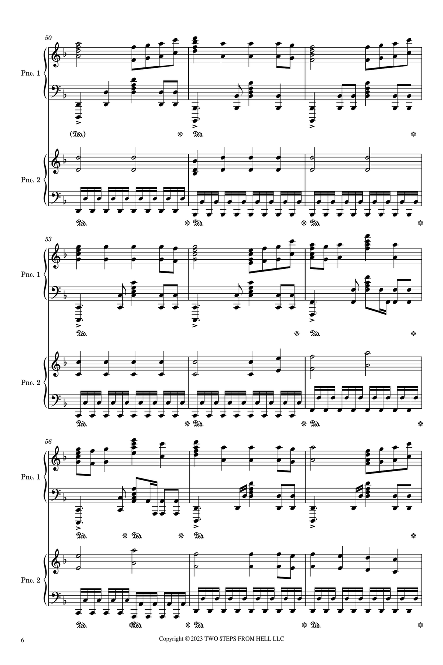 Star Sky - Trailer Piano Duet scores gallery preview page 6