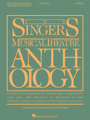 Book cover for Singers Musical Theatre Anth V5 Tenor