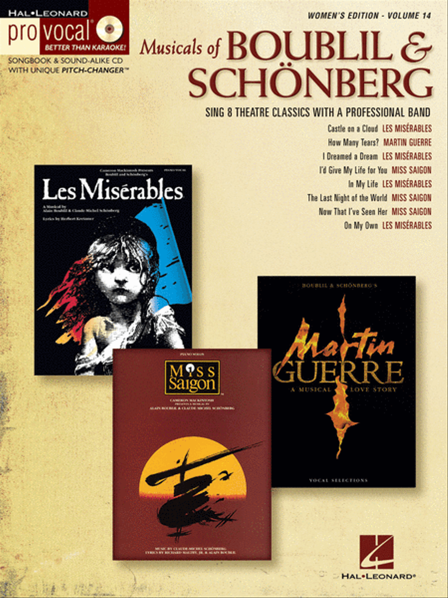 Musicals of Boublil & Schonberg Voice scores gallery preview page 1