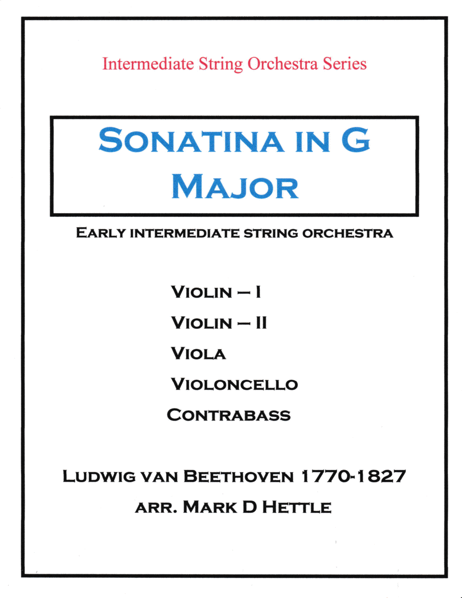 Sonatina in G Major String Orchestra scores gallery preview page 1