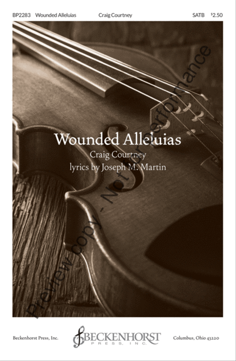 Wounded Alleluias 4-Part scores gallery preview page 2