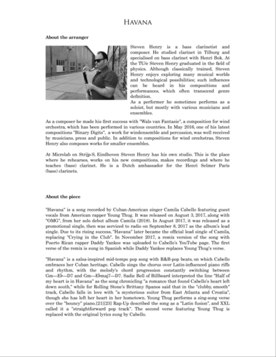 Havana Havana Clarinet Quartet scores gallery preview page 2