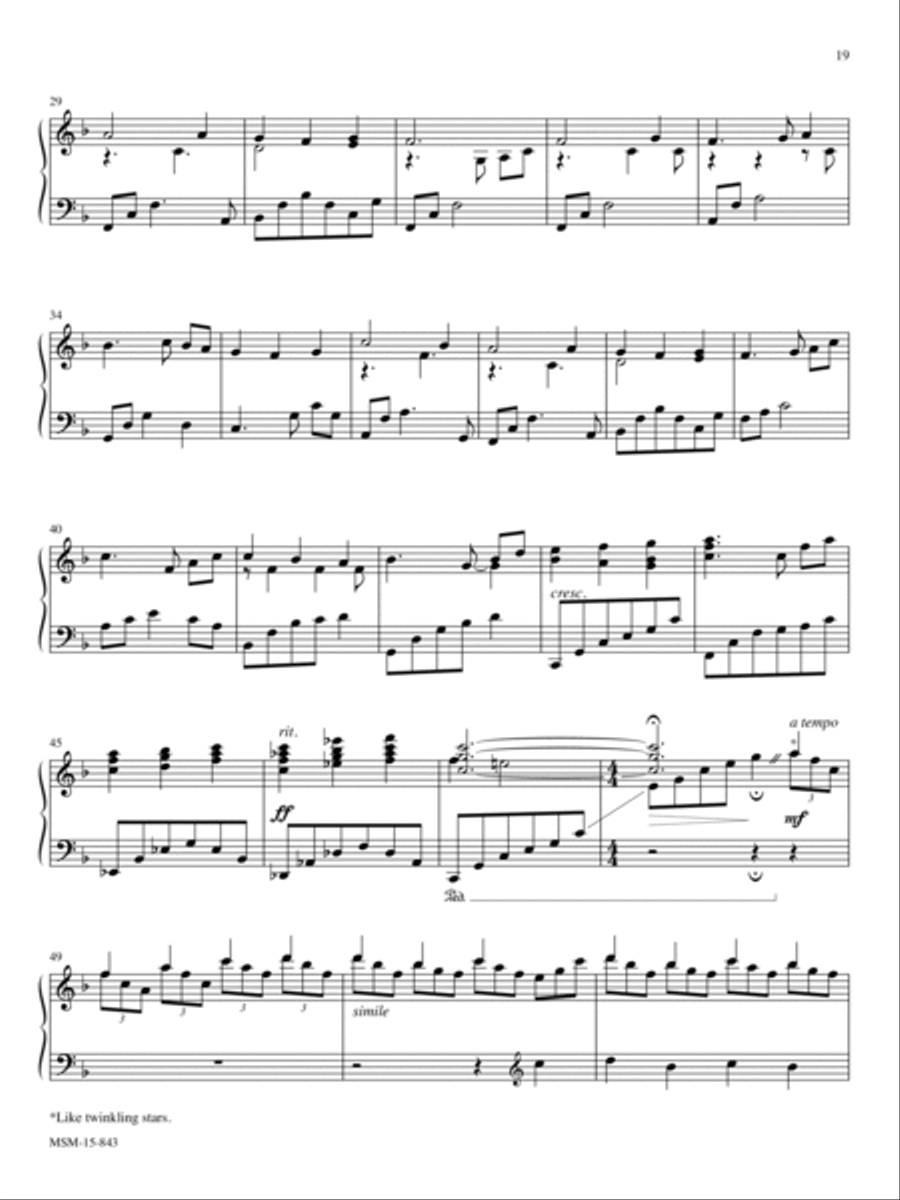 Creator of the Stars of Night Piano Solo scores gallery preview page 2