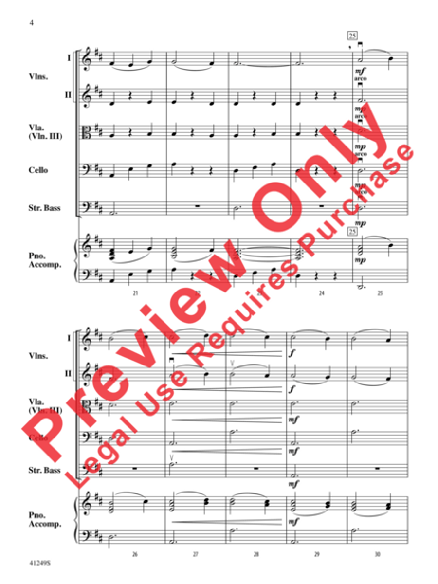 Barcarolle (from The Tales of Hoffman) String Orchestra scores gallery preview page 7