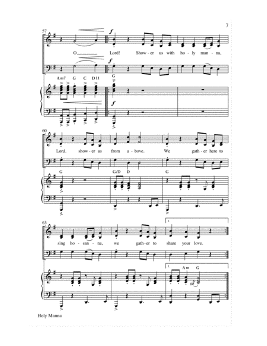 Holy Manna Holy Manna Choir scores gallery preview page 7