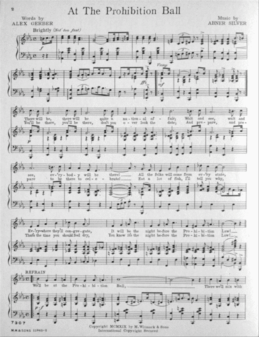 At the Prohibition Ball. Novelty Song Voice scores gallery preview page 2